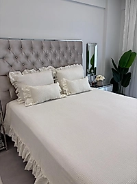 Bohem tarzı fırfırlı yatak örtüsü