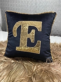 Harfli kadife kırlent