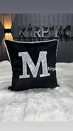 Harfli kadife kırlent