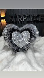 Peluş kalp kırlent